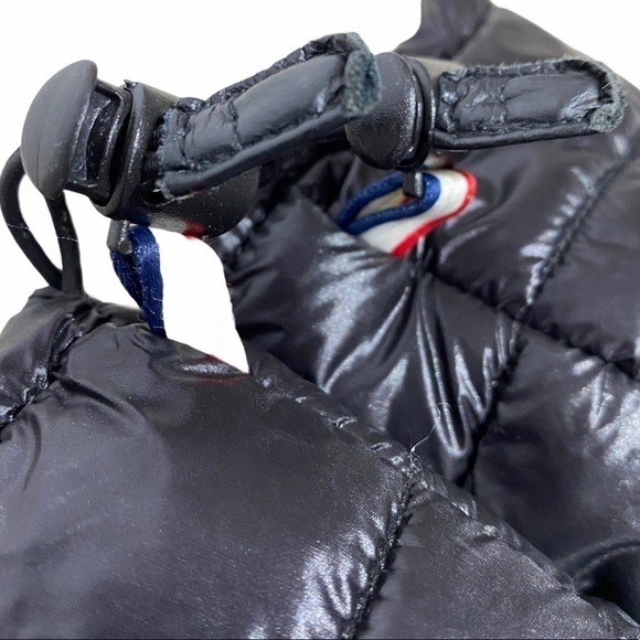 MONCLER Black Long Leather down Puffer Gloves - Picture 4 of 14